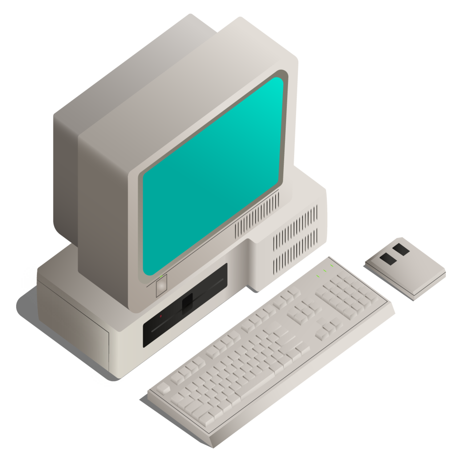 Retro Desktop Illustration