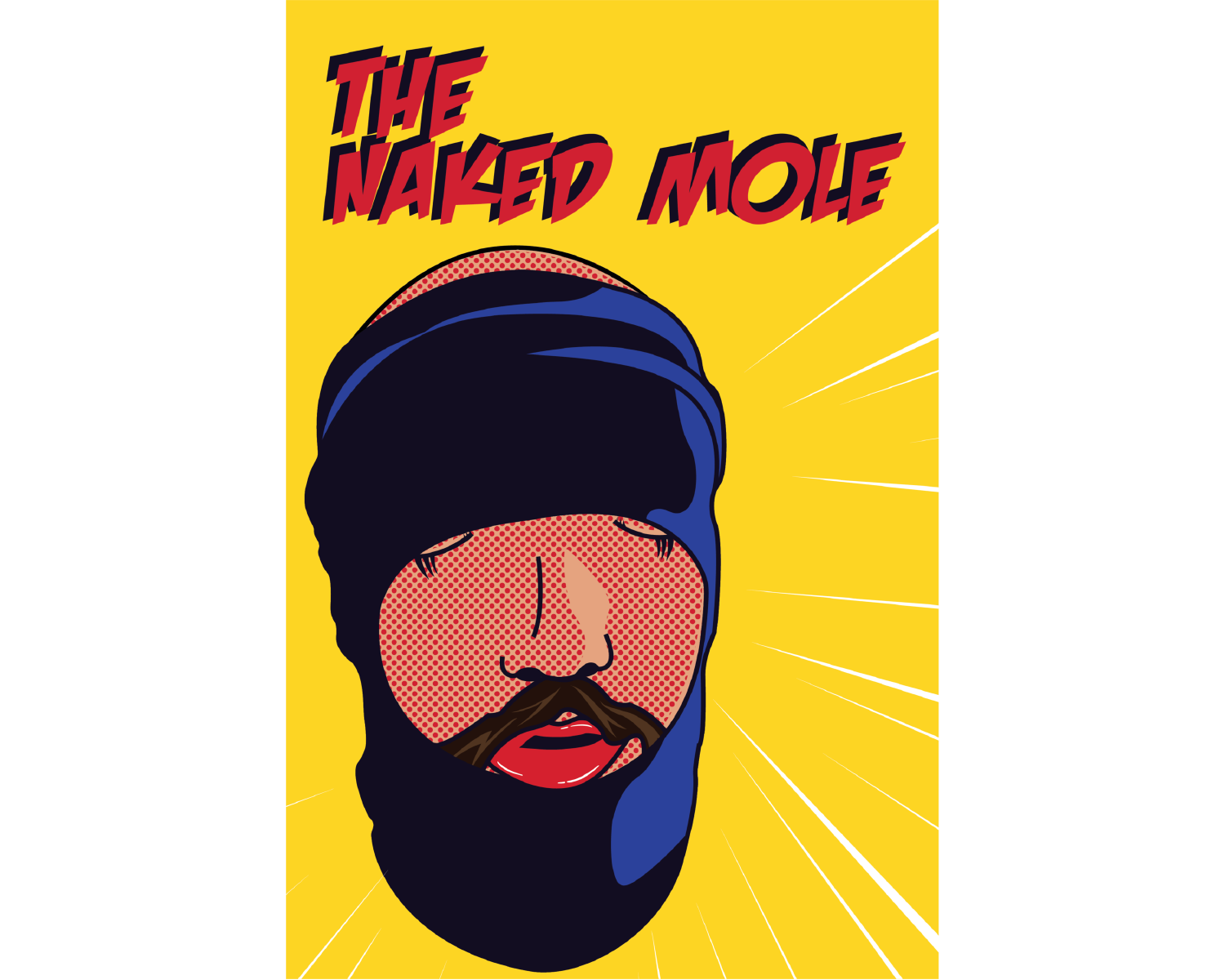 The Naked Mole Comic Illustration